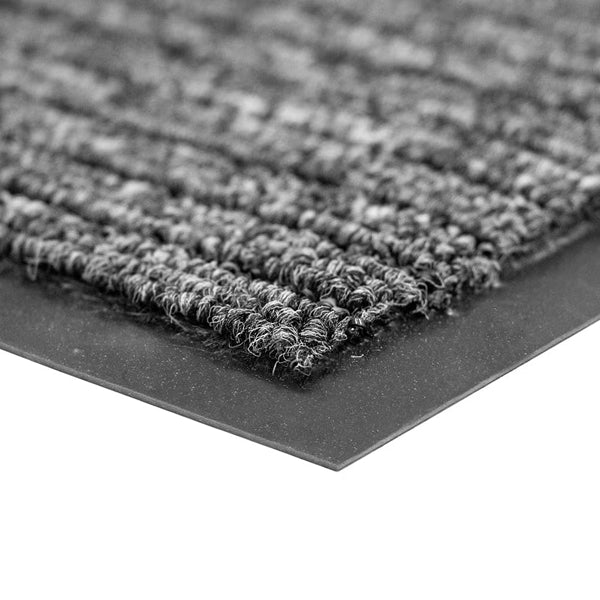 Multy Home Barcelona Grey 3 ft. x 8 ft. Commercial Carpet Runner with Anti Slip PVC Back