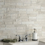 Load image into Gallery viewer, Merola Tile Ordino White Porcelain Tile 0.34 inch Thick 3.25 inch x 17.5 inch 9.6 sq. ft./Case Textured Stone Look Wall Tile