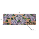 Charger l&#39;image dans la visionneuse de galerie, IH Casa Decor Casa Modern 16-Inch x 48-Inch Coir Door Mat Hydrangea Welcome
