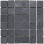Charger l'image dans la visionneuse de galerie, Ivy Hill Tile Copley Nero Porcelain Mosaic Tile 0.39 inch Thick 12 inch x 12 inch 5.82 sq ft/case Matte