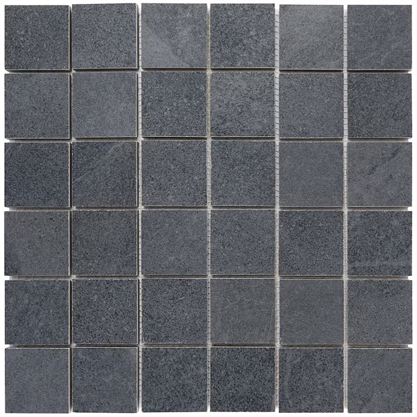 Ivy Hill Tile Copley Nero Porcelain Mosaic Tile 0.39 inch Thick 12 inch x 12 inch 5.82 sq ft/case Matte