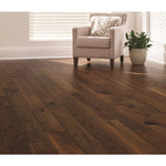 Load image into Gallery viewer, Home Decorators Collection Cassonade Hickory Random L x 5 in. W x 12 mm Dark Brown Interlocking Engineered Hardwood Flooring (25.83 sq.ft./case)
