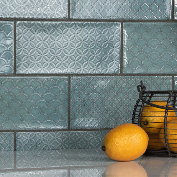 Merola Tile Camden Decor Emerald 4 inch x 8 inch Ceramic Wall Tile – 11.5 sq ft per Case, Glossy Subway Style, Decorative Emerald Green Wall Tile