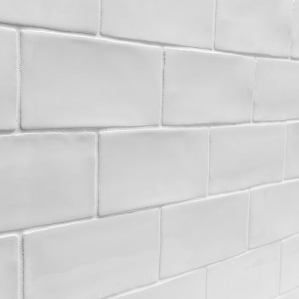 Ivy Hill Tile Catalina White 3 inch x 6 inch Polished Ceramic Subway Wall Tile – 5.38 Sq. Ft. Coverage per Case