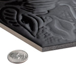 Charger l'image dans la visionneuse de galerie, Merola Tile Gaudi Lux Hex Black 8-5/8 inch x 9-7/8 inch Patterned Porcelain Floor and Wall Tile (11.56 sq. ft./Case)