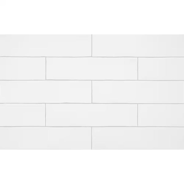 Anatolia Aura Avalanche Matte Pressed Ceramic Wall Tile 3 inch x 12 inch – 10.66 sq.ft./case Matte Handmade Look