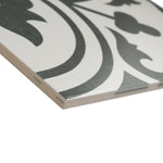 Load image into Gallery viewer, Merola Tile Arte Grey Porcelain Floor &amp; Wall Tile 0.4 inch Thick x 9.75 inch Wide White Square – 10.88 sq. ft./Case, Glazed Satin Finish