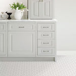 Charger l'image dans la visionneuse de galerie, FloorPops Lattice Peel &amp; Stick Floor Tiles Set of 20 – Grey &amp; White Patterned Vinyl Tiles