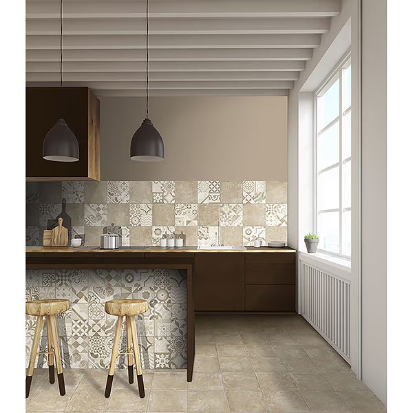 Mono Serra Mono Serra Cementina Beige 13.4-inch x 13.4-inch Ceramic Tile (14.95 sq. ft. / case)