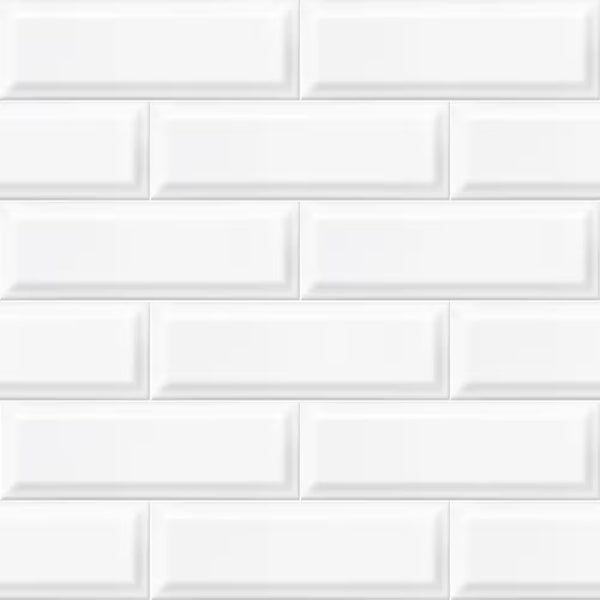 Anatolia Metro Beveled White Gloss 4-inch x 12-inch Wall Tile