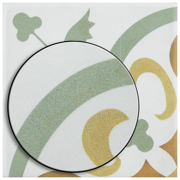Merola Tile Revival Memory Mini Ceramic Floor and Wall Tile 4 inch Width 4 inch Length 12.72 sq ft/case Patterned Glossy Finish