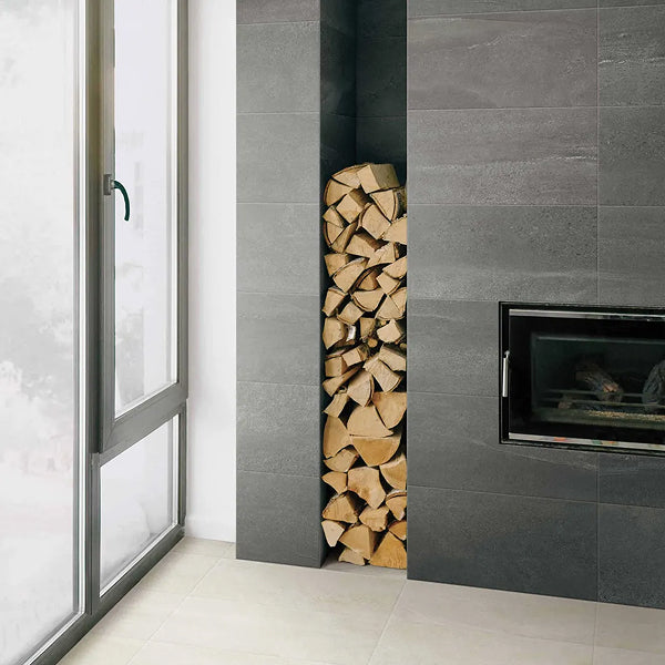 PECA Porcelain Tile, 11.8-in x 23.6-in, Charcoal – 17.4 sq.ft./box