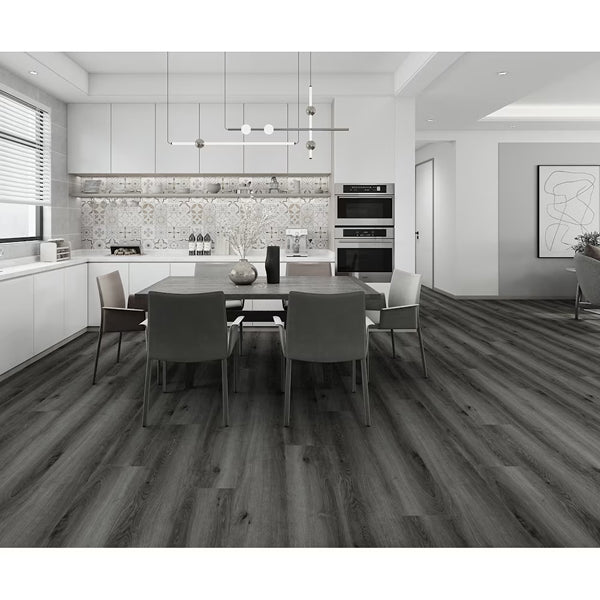 Grizzly Surfaces Charcoal 7.13-inch x 48-inch Click-Lock Luxury Vinyl Tile Plank (23.8 sq. ft./case)