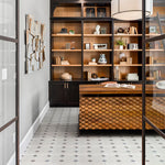 Load image into Gallery viewer, Merola Tile Manises Decor Blanco 13-1/8 inch x 13-1/8 inch Porcelain Floor and Wall Tile – 10.98 sq. ft. per Case, Glazed Marble Look Patterned Tile