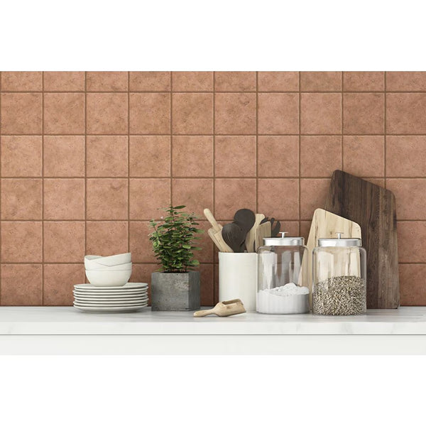 Mono Serra Giada Rosso 6 inch x 6 inch Porcelain Tile – 8.75 sq. ft. per Case, Glazed Square Floor and Wall Tile