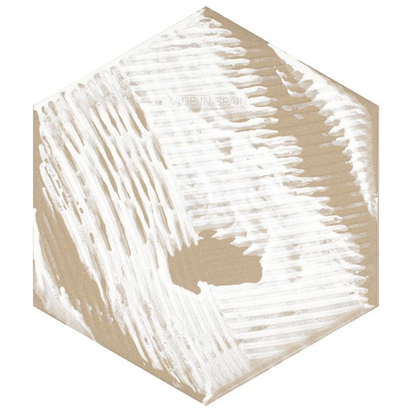 Merola Fantasy Hex Pink Porcelain Tile 0.38 inch Thick 8.63 inch x 9.88 inch 11.5 sq. ft./case Satin Textured Hexagon