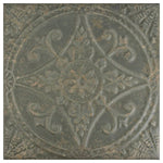 Charger l'image dans la visionneuse de galerie, Merola Tile Saja Nero Ceramic Floor and Wall Tile 0.39 inch Thick 13 inch Wide 12.0 sq. ft. per Case – Glazed Textured Vintage Finish