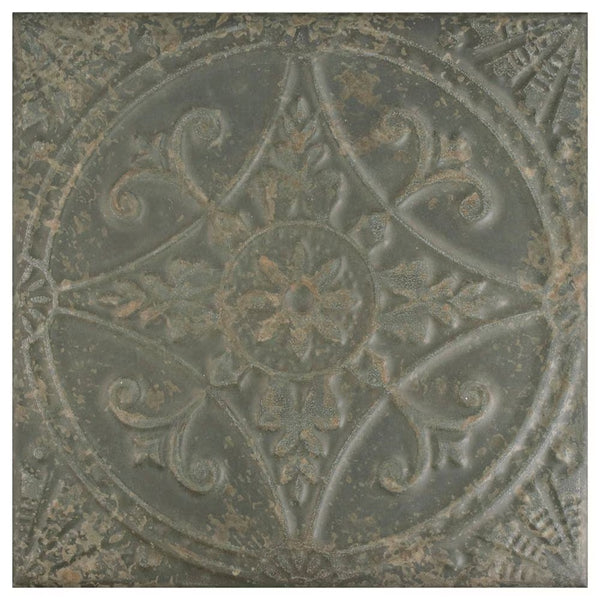 Merola Tile Saja Nero Ceramic Floor and Wall Tile 0.39 inch Thick 13 inch Wide 12.0 sq. ft. per Case – Glazed Textured Vintage Finish