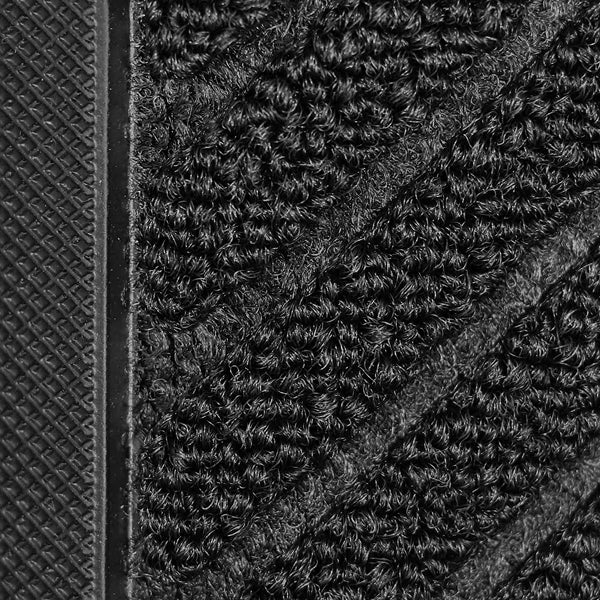 Multy Home 3 ft. x 5 ft. Parquet Embossed Black Doormat