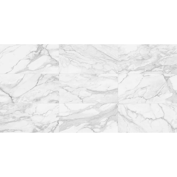 Anatolia 24-inch x 48-inch Calacatta Grigio Polished Rectified Porcelain Floor & Wall Tile