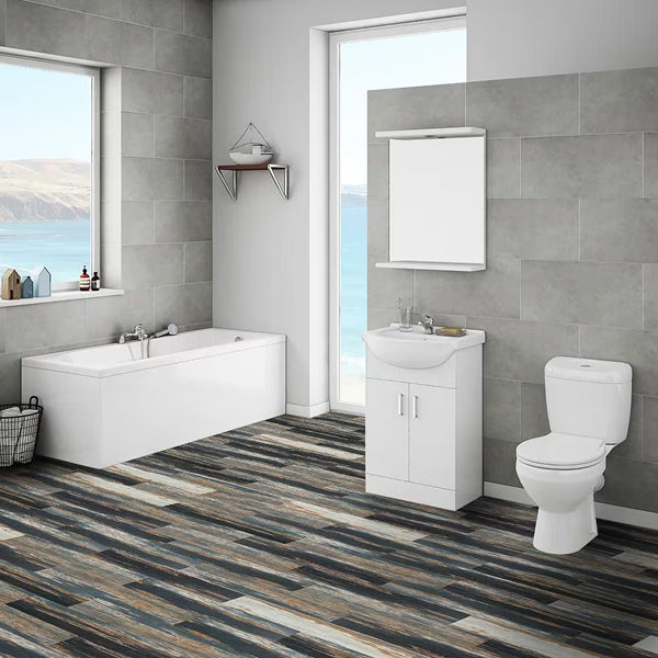 Deco Products COLORS Floor-Wall Old Navy Ocean Aged 6-inch x 36-inch Luxury Vinyl Plank (30 sq. ft./case)