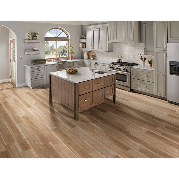 Plancher stratifié vinyle de luxe Lifeproof Fresh Oak, 7 mm x 8,7 po (l) x 47,6 po (l), 22 MIL, à verrouillage par clic, imperméable (20,06 pi²/boîte)