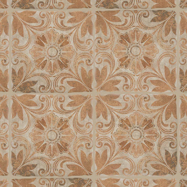 Merola Tile Costa Cendra Decor Dahlia Arena 7-3/4 inch x 7-3/4 inch Ceramic Floor and Wall Tile – 11.11 sq. ft. per Case, Glazed Textured Finish