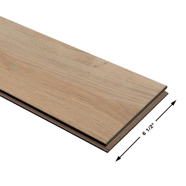 Malibu Wide Plank French Oak Crown 3/8 in. T x 6-1/2 in. W x Varying L Engineered Click Hardwood Flooring (23.64 sq.ft./case)