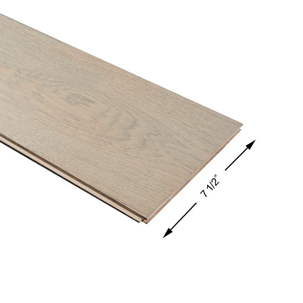 Plancher de bois franc d'ingénierie Malibu Wide Plank en chêne français Point Loma, 1/2 po x 7-1/2 po x longueur variable (23,32 pi²/boîte)
