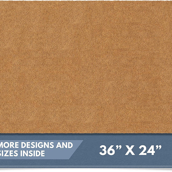 Barnyard Designs Natural Coco Coir Heavy Duty Backing Doormat 3 ft x 2 ft