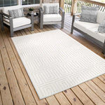 Charger l'image dans la visionneuse de galerie, Latitude Run Dovetail Geometric Natural High Low Indoor Outdoor Rug – 7'9" x 10'10"