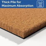 Charger l&#39;image dans la visionneuse de galerie, Barnyard Designs Natural Coco Coir Heavy Duty Backing Doormat 3 ft x 2 ft
