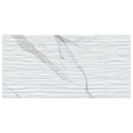 Load image into Gallery viewer, MSI Stone ULC Statuary Stripe White 12 inch x 24 inch Glossy Ceramic Patterned Look Wall Tile 16 sq ft/case – High Gloss Finish