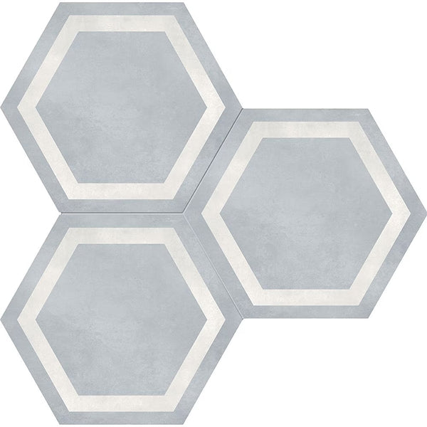 Anatolia Artisano Acqua Hexagon Frame Porcelain Floor & Wall Tile 0.35 inch Thick x 6.89 inch Wide – 2.8 sq. ft./Case, High Definition Matte Finish