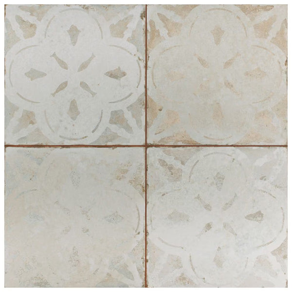 Merola Tile Kings Aurora Encaustic Ceramic Floor & Wall Tile 0.39 inch Thick 17.63 inch Wide 10.95 sq. ft. per Case – Glazed Low Sheen Textured Finish