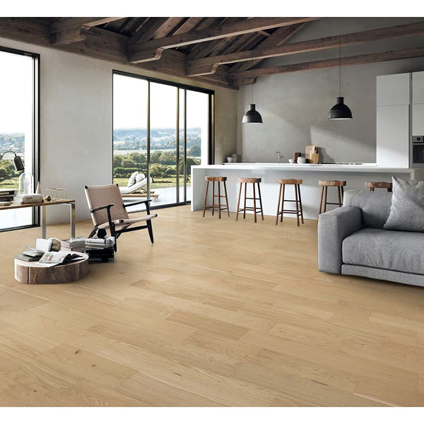 Home Decorators Collection Trail White Oak Random L x 6.5 in. W x 12 mm Beige Interlocking Engineered Hardwood Flooring (17.05 sq.ft./case)