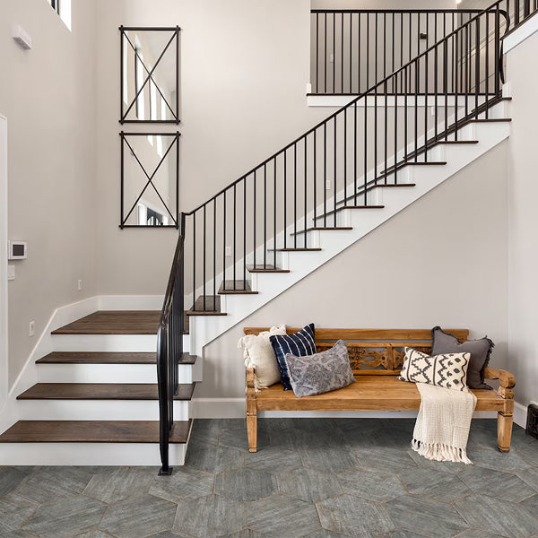 Merola Tile Retro Hex Cendra Porcelain Tile 14.13 inch x 16.25 inch – 11.05 sq. ft. per Case Matte Wood Look Finish