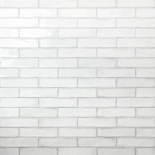Ivy Hill Tile Moze White 3 inch x 12 inch Ceramic Wall Tile – 5.38 sq. ft. per Case, Glazed Smooth Finish