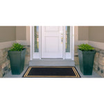 Load image into Gallery viewer, Home Decor Inc. Black Border Double Door Coir Outdoor Mat 18&quot; x 48&quot; with Vinyl Backing
