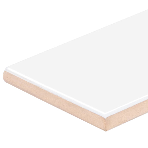 Anatolia Metro White Glossy 2 inch x 12 inch Ceramic Wall Tile 7.10 sq. ft./case – Glossy Glazed Finish