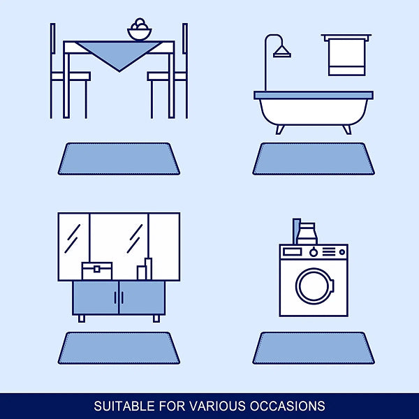 Mersin Gradient Chenille Water Absorbent Soft Plush Bath Rug