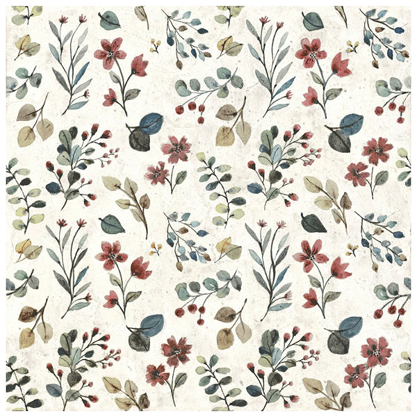 Merola Tile Sample Garden Whisper 9-3/4 inch x 9-3/4 inch Porcelain Floor and Wall Tile – Floral Pattern, Glazed Textured Finish Sample Tile