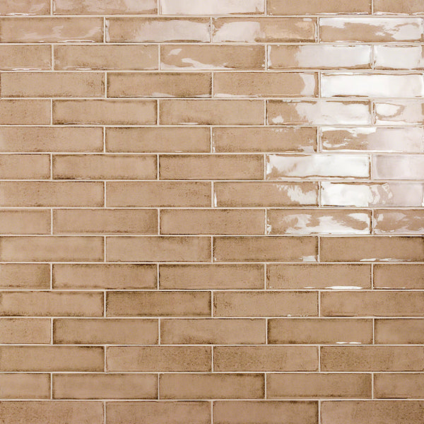 Ivy Hill Tile Moze Taupe 3 inch x 12 inch Ceramic Wall Tile – 5.38 sq. ft. per Case, Glazed Smooth Finish