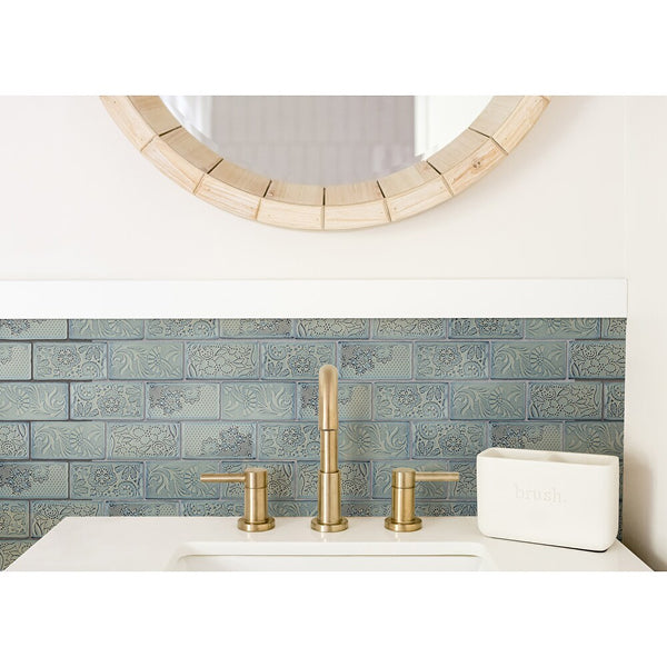 Merola Tile Antic Feelings Griggio 3 inch x 6 inch Ceramic Wall Tile – 4 sq.ft./case Glossy Patterned Finish