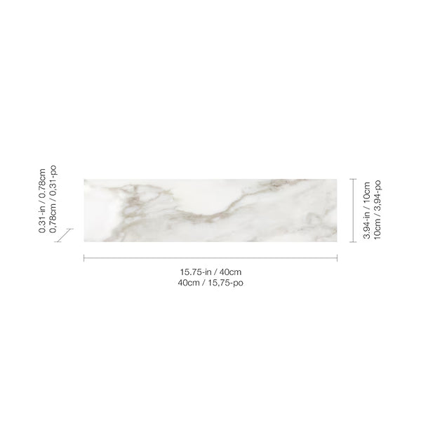 Anatolia Calacatta Crescente Matte Pressed Ceramic Wall Tile 4 inch x 16 inch – 10.76 sq.ft./case Marble Look Matte