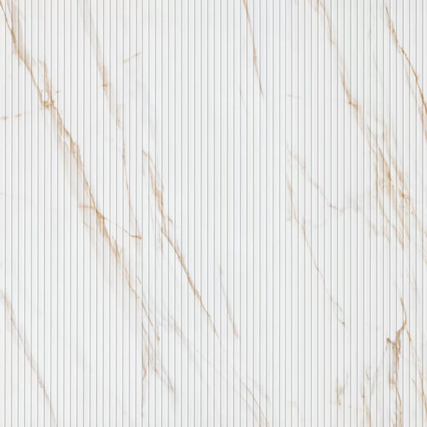 MSI Stone ULC Golden Sunset 16 inch x 48 inch Ceramic Fluted Wall Tile 0.42 inch Thick 5.17 sq ft/each Satin Finish Marble Look