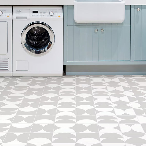 FloorPops Eclipse 12-in x 12-in Peel & Stick Luxury Vinyl Tile (LVT) Flooring (20 sq.ft/case, Geometric Pattern, High Gloss)