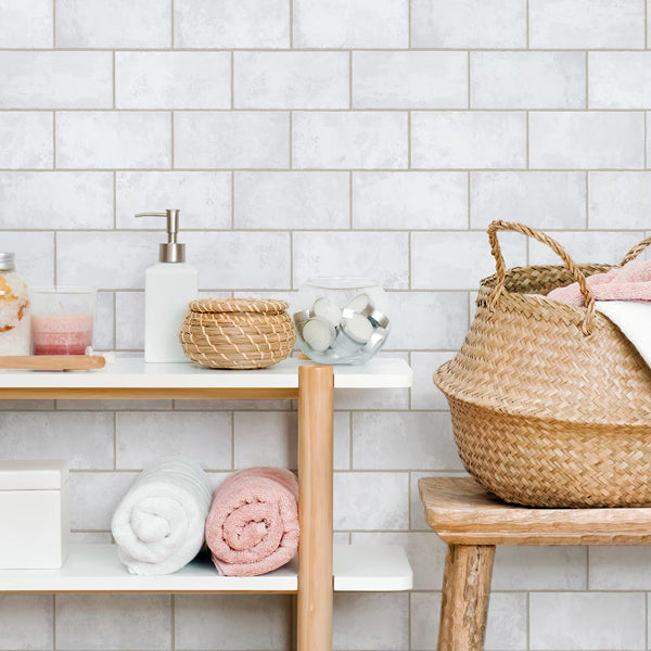 Merola Tile Biarritz White 3 inch x 6 inch Ceramic Wall Tile – 5.72 Sq. Ft. Coverage per Case