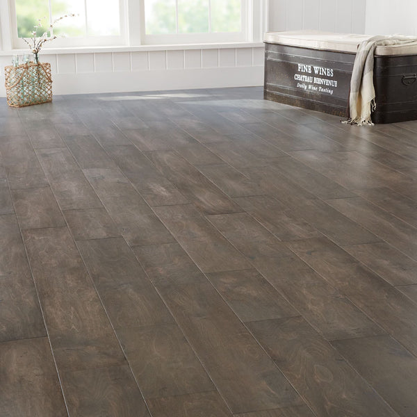 Home Decorators Collection Cambria Birch Random L x 6.5 in. W x 12 mm Grey Interlocking Engineered Hardwood Flooring (17.05 sq.ft./case)
