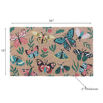 Charger l'image dans la visionneuse de galerie, IH Casa Decor Casa Modern Garden Butterflies 18 inch x 30 inch Coir Door Mat